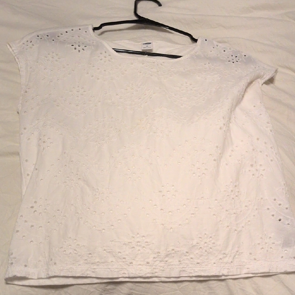 Old Navy White Eyelet Blouse